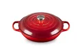 Produktbild: Le Creuset Signature Gusseisen Gourmet-Profitopf, Rund, Ø 30 cm, 3,5 l, Für alle Herdarten inkl. Induktion geeignet, 5,555 kg, Kirschrot, 21180300602430
