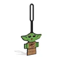 Produktbild: LEGO Star Wars Gepäckanhänger aus Silikon – Smiling Grogu (52961) beschreibbare Oberfläche auf der Rückseite zur Identifizierung von Ausweisen, misst 16,5 cm lang, für Reisen, Koffer, Rucksack
