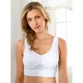 Produktbild: Entlastungs-BH WÄSCHEPUR, Damen, Gr. 90, Cup D, weiß, 90% Polyamid, 10% Elasthan, BHs Entlastungs-BH