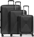 Produktbild: REDOLZ mit Laptopfach Essentials 14 Trolley Set 3-teilig ( S Exp. Front Pocket ) Black Metallic schwarz 54cm