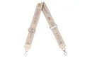 Produktbild: MIRROSI Schulterriemen Made in Italy aus Echtleder Schultergurt für Tasche zum Wechseln (Beige, Karabiner in silberner Farbe, 1x Taschengurt)