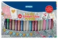 Produktbild: Stylex 23384 - Glitter Glue im farbenfrohen Set mit 24 Tuben á 10 g, lösungsmittelfrei und auswaschbar, Klebstoff mit tollen Glitzerpartikeln zum kreativen Basteln und Gestalten
