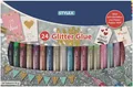 Produktbild: Glitter Glue 3D 24 je 10g Tuben Klebstoff f. Papier Karton Stoff (24,96 EUR/kg)