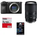 Produktbild: Alpha ILCE-6400A Schwarz Kit + 18-300mm F3,5-6,3 Di III-A VC VXD inkl. Tamron UV Filter und 64GB SD Speicherkarte