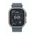 Produktbild: Apple Watch Ultra 3 Cellular 49mm Natur Titan Gehäuse mit Maritimblau Ocean Band
