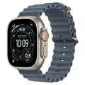 Produktbild: Apple Watch Ultra 3 GPS + Cellular 49mm Natural Titanium Case with Anchor Blue Ocean Band - Silber/Blau