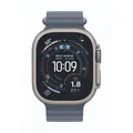 Produktbild: Apple Watch Ultra 3 Cellular 49mm Natur Titan Gehäuse mit Maritimblau Ocean Band