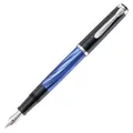 Produktbild: Pelikan Füllhalter Classic 205, Blau-Marmoriert, Feder B (breit), hochwertiger Kolbenfüller im Geschenk-Etui, 801980