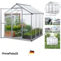 Produktbild: Aluminium Gewächshaus 182x190x195 cm mit Polycarbonat, für Gartenpflanzen