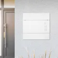 Produktbild: Briefkasten Postkasten Mailbox Zeitungsrolle Design Modern Stahl Weiß