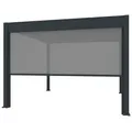 Produktbild: Weide Pavillonseitenteil Sonnenrollo 4 Maße Graphitgrau Für Weide Deluxe Pergola, 400x236 cm, Seitenteil grau 400 cm x 236 cm