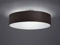 Produktbild: Deckenlampe Rund Ø50cm Textil Lampenschirm schwarz blendfrei durch Abdeckung E27
