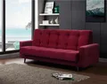 Produktbild: Schlafsofa Nancy BIS Dreisitzer mit Schlaffunktion Bettkasten Polstersofa aus Velours Sofa mit Federkern Holzbeine, Stoff: kronos 02 - kastanienrot