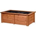 Produktbild: Dobar Gartenteich Kubus inkl. Teichfolie Kiefer Braun 120 x 72 x 42 cm FSC®
