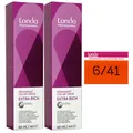 Produktbild: Londa Professional permanente Cremehaarfarbe Extra Rich 2 x 60 ml 6/41 dunkelblo