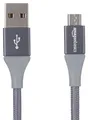 Produktbild: Amazon Basics USB 2.0 Kabel USB-A auf Micro USB 3m Nylon Dunkelgrau Tablet