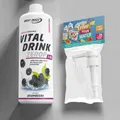 Produktbild: Best Body Nutrition Low Carb Vital Drink Mineraldrink Brombeere + Dosierpumpe