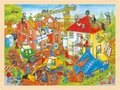 Produktbild: Puzzle BAUSTELLE Hausbau Haus Holzpuzzle Rahmenpuzzle Kinderpuzzle 96 Teile