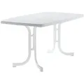 Produktbild: Sieger Gartentisch, Weiß, Holzwerkstoff, rechteckig, Flachrohr, 90x72x150 cm, klappbar, wetterbeständig, Gartenmöbel, Gartentische, Klapptische