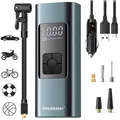 Produktbild: Tragbarer Luftkompressor Mini Reifenpumpe 12V 6000mAh Schwarz/Grau