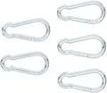Produktbild: BGS 5x Karabinerhaken-Sortiment 80x8 mm Karabiner Haken Schlüsselanhänger usw