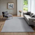 Produktbild: the carpet Rio - Moderner Kurzflor Teppich, weicher und pflegeleichter Anti-Rutsch-Teppich mit 3D-Optik, robust, für Wohnzimmer und Schlafzimmer, Grau, 200 x 280 cm