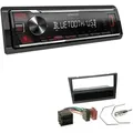 Produktbild: Kenwood KMM-BT209 1-DIN Autoradio Bluetooth USB AUX-In Short Body mit Einbauset für Opel Corsa C 2000-2004