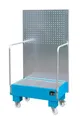 Produktbild: Fahrbare Auffangwanne 570x890x1685mm 60 Liter TYP LPW 60-2 RAL 5012 Lichtblau