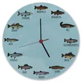 Produktbild: Deutsche Fischarten Wanduhr aus MDF