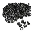 Produktbild: deleyCON 50x M6 Käfigmuttern Schrauben Set für Netzwerkschränke - 50er Set Patchpanel Racks Servergehäuse 19 Zoll 10 Zoll Montagesatz Stahl - Schwarz