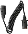 Produktbild: ProPlus 2259 343509 Spiralkabel 3 Meter mit 2X Steckern männlich 7-poliges Verbindungskabel, schwarz