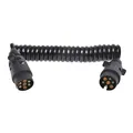 Produktbild: Pro Plus Spiral-Anhängerkabel, 3m mit 2 Steckern 7-polig aus PVC
