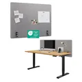 Produktbild: Ergotopia Akustik Trennwand Schreibtisch (120 x 80 x 2,8 cm), Verstellbarer Sichtschutz für Büro | Fokus Tischtrennwand in grau, Schallschutz Raumtrenner mit Klemmen, Schreibtisch Akustikwand