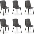 Produktbild: Homestyle4u Esszimmerstuhl 6er Set in Anthrazit Samt 2329