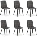 Produktbild: Homestyle4u Stuhl-Set, Dunkelgrau, Textil, 43x88x50 cm, Esszimmer, Stühle, Esszimmerstühle, Vierfußstühle