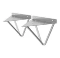 Produktbild: ML-DESIGN Wandregalhalter Regalhalterung Winkel Halterung für Regale & Konsolen Regalträger, 2-tlg., Regalstütze Prisma 2er Set solide Regalwinkel Industrial Metall