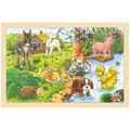 Produktbild: goki Einlegepuzzle Tierkinder II 57890 - Holzspielzeug Puzzle 24 Teile