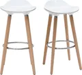Produktbild: Miliboo - Design-Barhocker Weiß skandinavisch 2er-Set GILDA