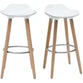 Produktbild: Design-Barhocker Weiß skandinavisch 2er-Set GILDA