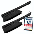 Produktbild: [ 2 Stück ] - Schneebesen Auto Besen Winter Murska Besen Auto Schnee - Schneebesen Auto lackschonend - Schneebürste Auto Schneefeger Auto Besen Schnee Auto (2X L&P A059 Schwarz - Limited Edition)