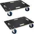 Produktbild: 2er Set Transportroller 40x60 cm bis 800 kg Siebdruckplatte, PP-Räder, Transporthilfe für Umzug, Rollbrett Möbelroller Möbel-Transport Möbelhund