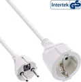 Produktbild: InLine Strom-Verlängerung Schutzkontakt Stecker / Buchse, weiß, 15m (16410C)