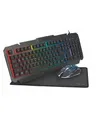 Produktbild: LogiLink KB & Mouse plus Mauspad Gaming Combo Set Tastatur Maus (ID0185)