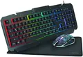Produktbild: LogiLink ID0185 - Gaming-Set: Maus (800-2400dpi - beleuchtet) & Tastatur mit atemberaubender Metalloberfläche + Regenbogen LED-Hintergrundbeleuchtung & Gaming Mauspad (35x25cm)