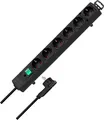 Produktbild: Brennenstuhl Comfort-Line Plus Steckdosenleiste 6-Fach (Mehrfachsteckdose mit Flachstecker, Schalter, 2m Kabel und extra breite Abstände der Steckdosen) schwarz