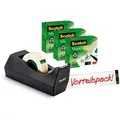 Produktbild: 3M Scotch Magic Klebeband  C38SM3S, 19 mm x 33 m, schwarz, 3 Rollen Klebeband, 1 Abroller