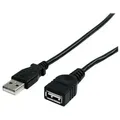 Produktbild: StarTech.com USB 2.0 Verlängerung 15cm - USB-A Verlängerungskabel Stecker auf Buchse - Schwarz - USB-Verlängerungskabel - USB (M)