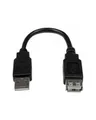 Produktbild: StarTech.com USB 2.0 Verlängerung 15cm USB-A Verlängerungskabel Stecker auf Buchse Schwarz USB-Verlängerungskabel M bis W 15 cm für P/N: 35FCREADBK3 35FCREADBU3 USB56KEM3 (USBEXTAA6IN)