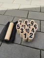Produktbild: finnisches Zahlenwurfspiel Outdoor Holz Spiel Wikingerspiel Kegeln Nummernkubb