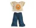 Produktbild: DJECO Puppenkleidung Pomea Set Lovely Ivory für Puppen 32 cm Hose Jersey-T-Shirt mit Löwen